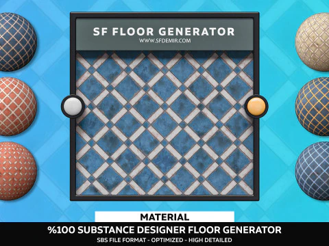 100 Substance Designer SF Floor Generator - High-Quality Procedural Floor Creation Tool CG Textures