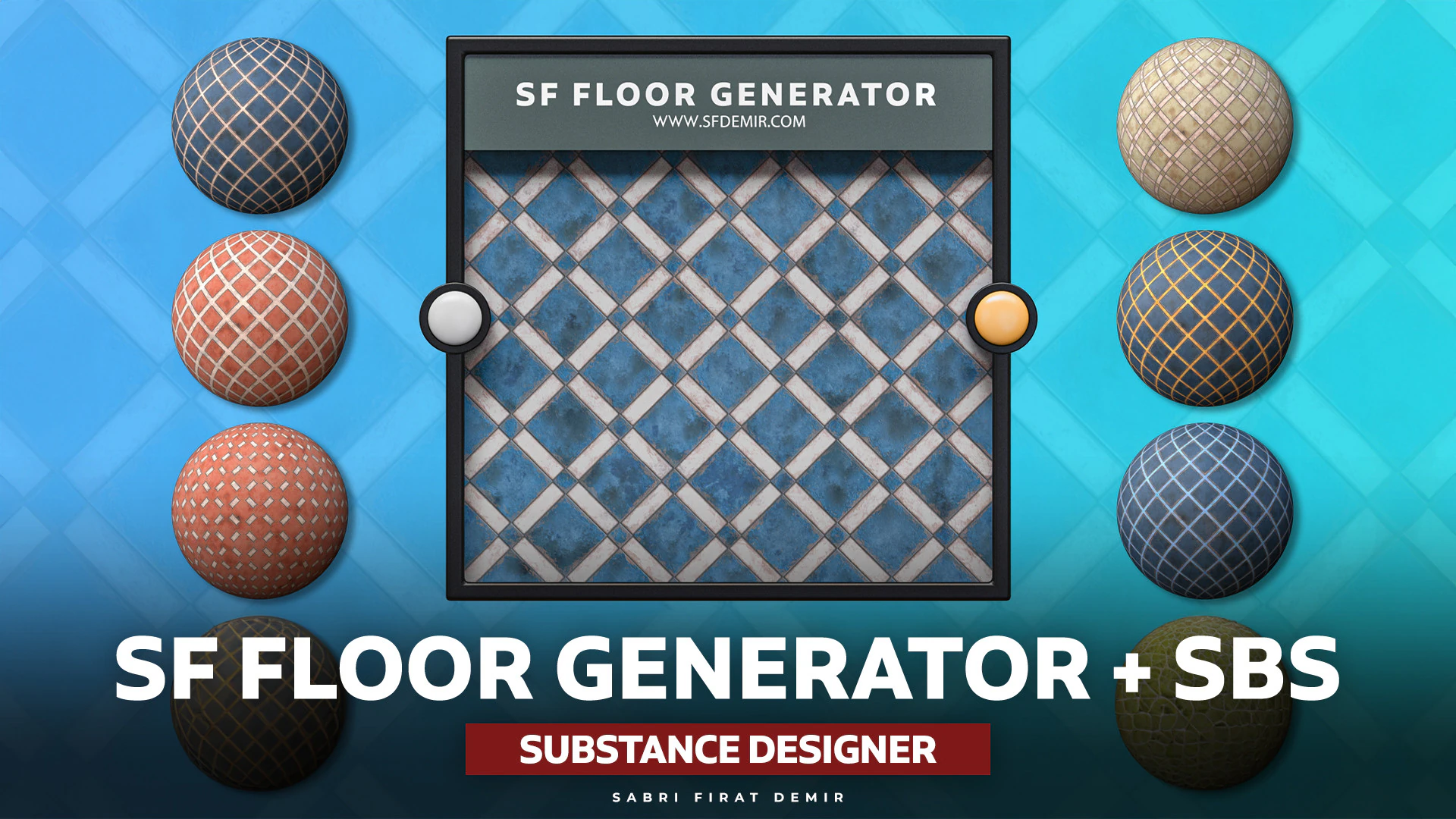 100 Substance Designer SF Floor Generator - High-Quality Procedural Floor Creation Tool CG Textures .c4d .max .obj .3ds .fbx .stl .blend 
