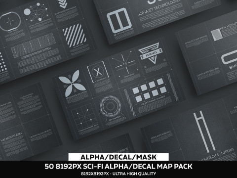 U1 Sci-Fi Alpha Decal Pack CG Textures