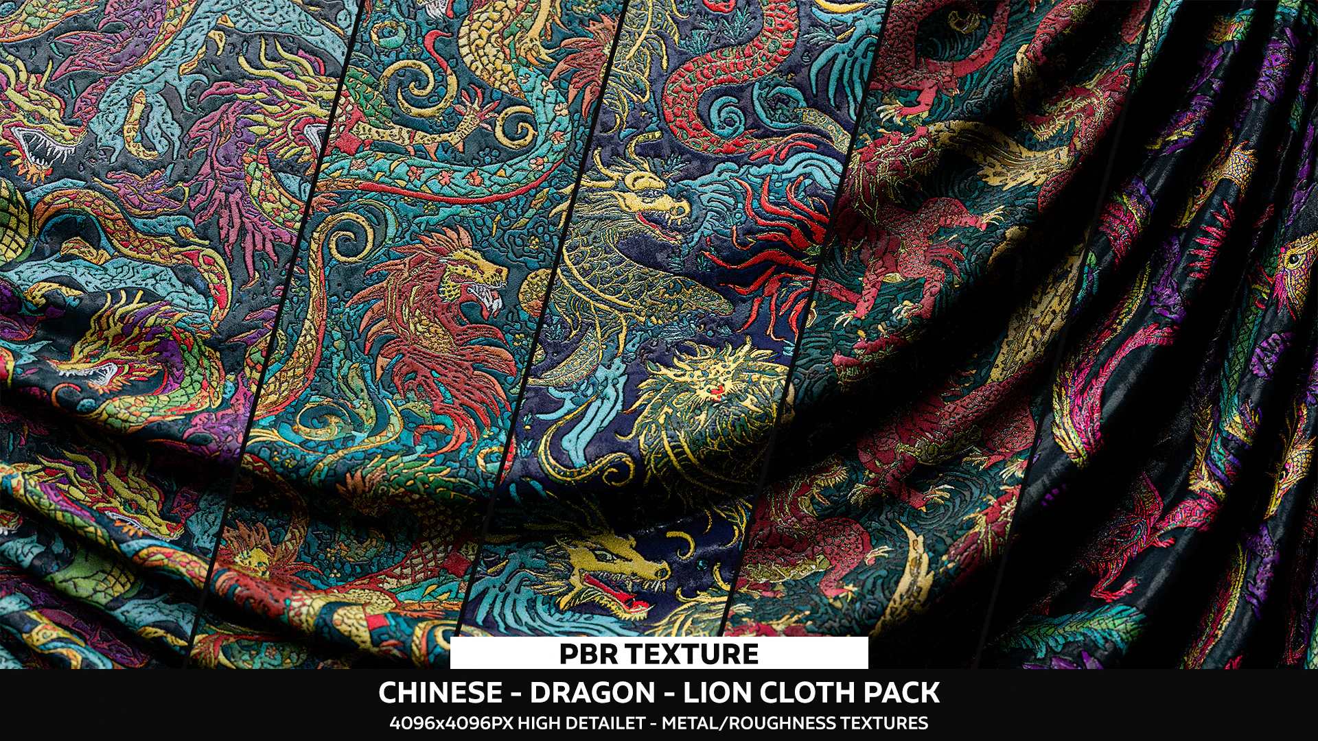Chinese Cloth Fabric Pack - PBR CG Textures .c4d .max .obj .3ds .fbx .stl .blend 