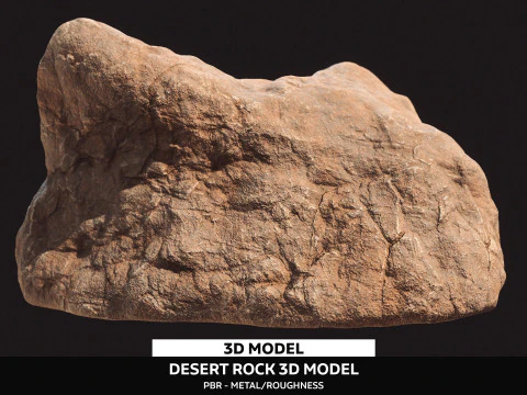 Rocha do deserto realista Modelo 3D