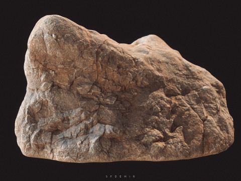 Realistic Desert Rock Modèle 3D