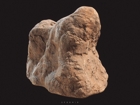 Realistic Desert Rock Modèle 3D