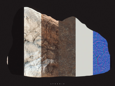 Realistic Desert Rock Modèle 3D