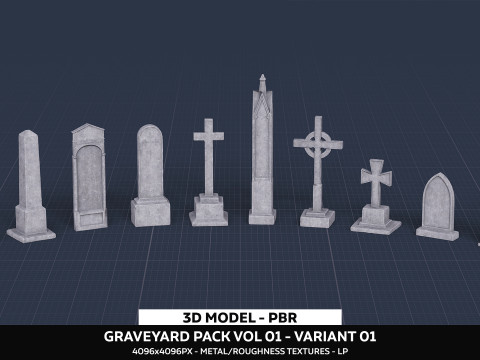 Graveyard Pack Vol 01 - Variant 01 3Dモデル