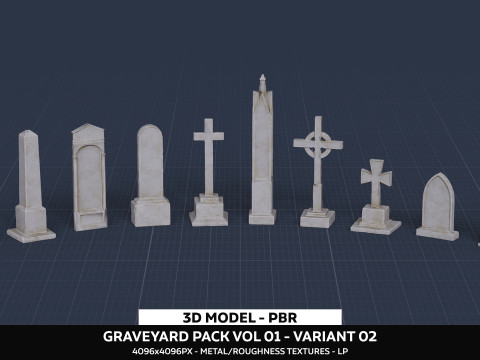 Graveyard Pack Vol 01 - Variant 02 3D Model
