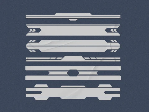 100 - Sci-Fi Alpha Decal Pack Vol 02 CG Textures