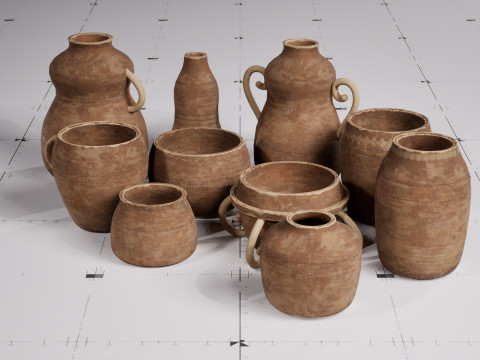 LP - PBR Pottery Pack Vol 02 3D-Modell