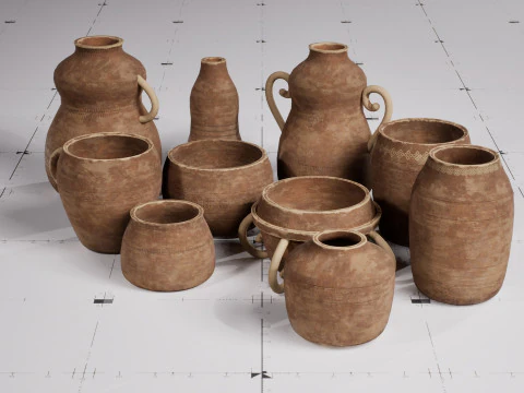 LP - PBR Pottery Pack Vol 02 3D Model