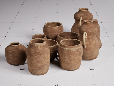 LP - PBR Pottery Pack Vol 02 3D-Modell