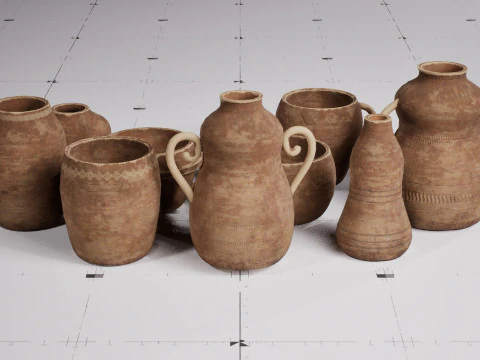 LP - PBR Pottery Pack Vol 02 3D Model