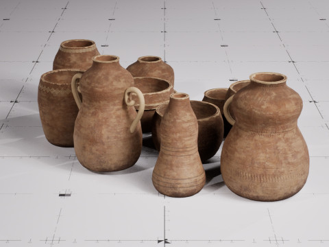 LP - PBR Pottery Pack Vol 02 3D-Modell