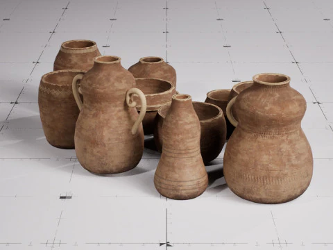 LP - PBR Pottery Pack Vol 02 3D Model