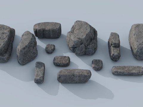 Rock Pack Vol 01 3D Model