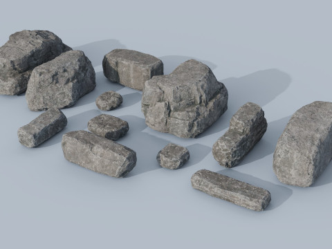 Rock Pack Vol 01 3D Model