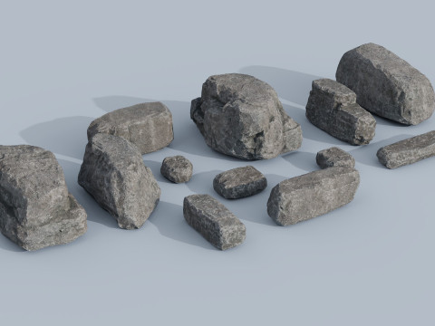 Rock Pack Vol 01 3D Model