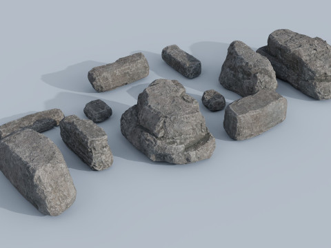 Rock Pack Vol 01 3D Model