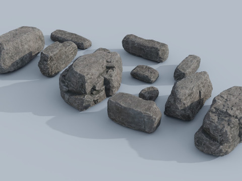 Rock Pack Vol 01 3D Model