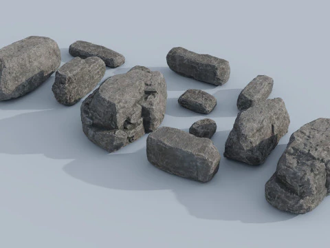 Rock Paketi Cilt 01 3D Model