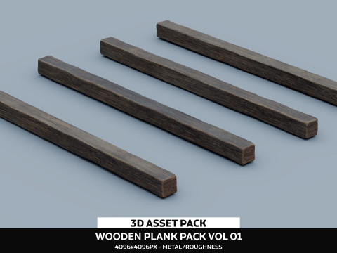 Wooden Plank Pack Vol 01 3D Model