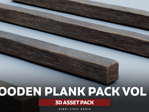 Wooden Plank Pack Vol 01 3D Model