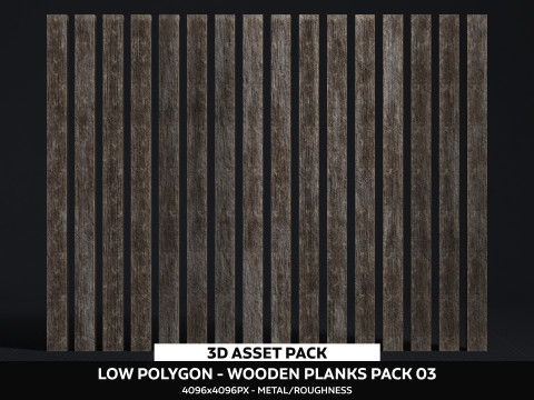 Wooden Planks Pack 03 3Dモデル