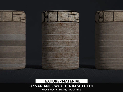 Folha de acabamento em madeira 01 Texturas CG