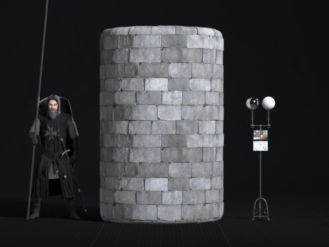 Castle Stone Wall 01 - PBR Material CG テクスチャ