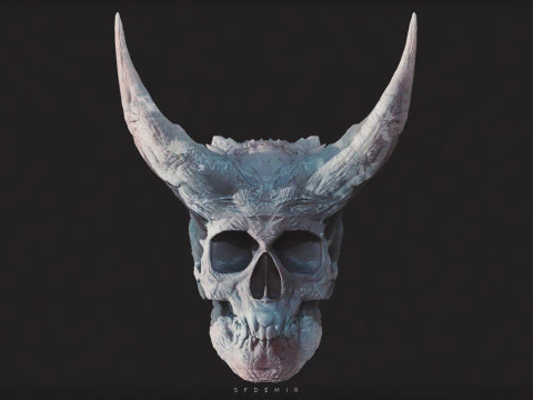 Skeleton King Skull - High-Quality 3D Asset for Base Mesh Modeling 3D Printing 3D Print Model