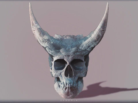 Skeleton King Skull - High-Quality 3D Asset for Base Mesh Modeling 3D Printing 3D Print Model