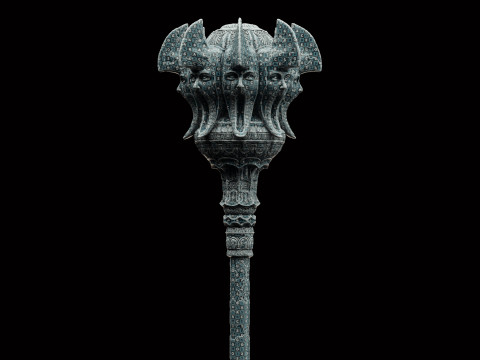 Mace of Silence - High-Quality 3D Base Mesh For 3D Printing and Digital Sculpting 3D 프린트 모델