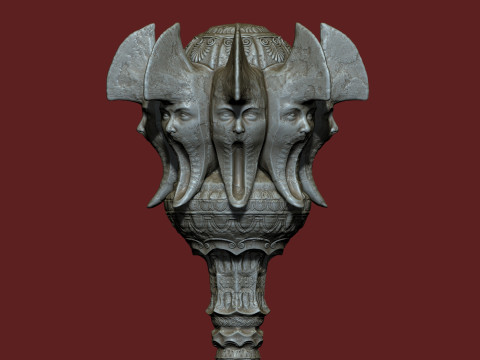 Mace of Silence - High-Quality 3D Base Mesh For 3D Printing and Digital Sculpting 3D 프린트 모델