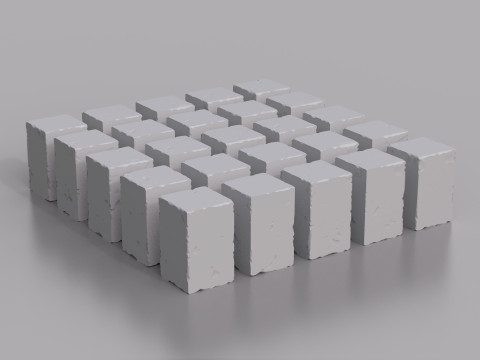 High Detailed Stone Block Pack - Modular Design for Games and Visualization 3D Model
