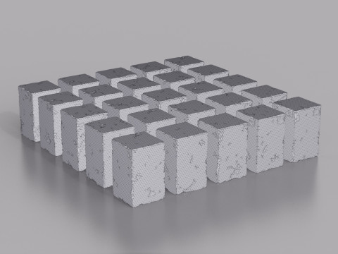 High Detailed Stone Block Pack - Modular Design for Games and Visualization 3D Model