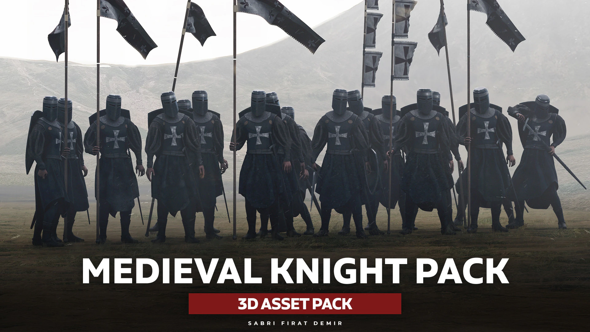 Medieval Knight Pack - High-Quality PBR For Games Films and Visualizations 3D Model .c4d .max .obj .3ds .fbx .stl .blend 