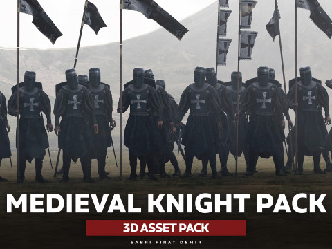 Medieval Knight Pack - High-Quality PBR For Games Films and Visualizations 3D मॉडल
