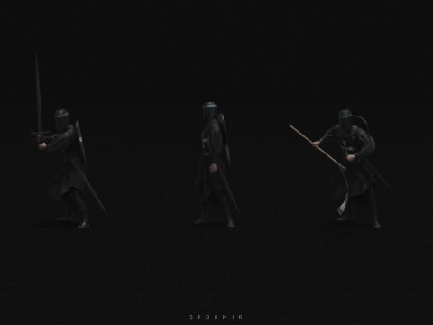 Medieval Knight Pack - High-Quality PBR For Games Films and Visualizations 3D 모델