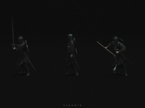 Medieval Knight Pack - High-Quality PBR For Games Films and Visualizations 3D Model