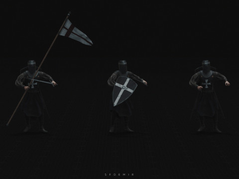 Medieval Knight Pack - High-Quality PBR For Games Films and Visualizations 3D 모델
