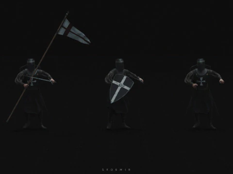 Medieval Knight Pack - High-Quality PBR For Games Films and Visualizations 3D Model