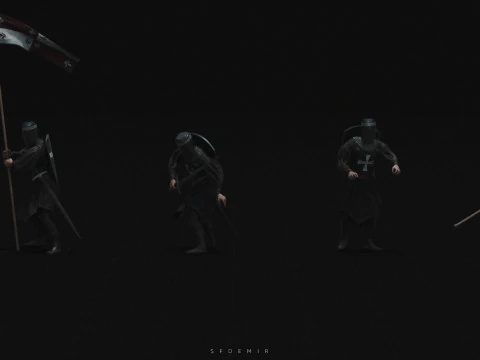 Medieval Knight Pack - High-Quality PBR For Games Films and Visualizations 3D Model