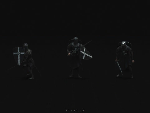 Medieval Knight Pack - High-Quality PBR For Games Films and Visualizations 3D Model