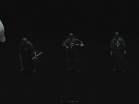 Medieval Knight Pack - High-Quality PBR For Games Films and Visualizations 3D Model