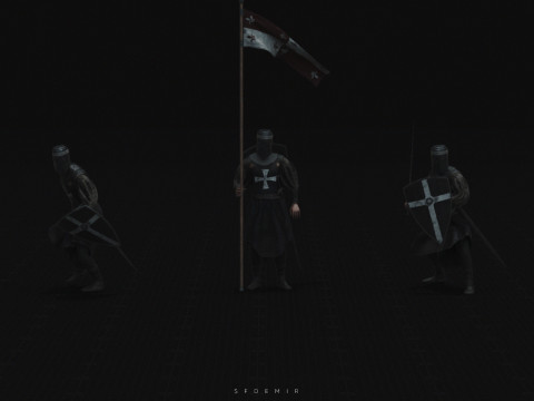 Medieval Knight Pack - High-Quality PBR For Games Films and Visualizations 3D 모델