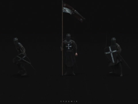 Medieval Knight Pack - High-Quality PBR For Games Films and Visualizations 3D Model