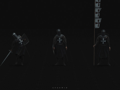 Medieval Knight Pack - High-Quality PBR For Games Films and Visualizations 3D 모델