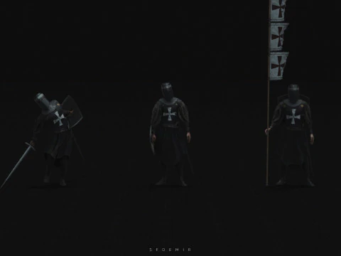 Medieval Knight Pack - High-Quality PBR For Games Films and Visualizations 3D Model