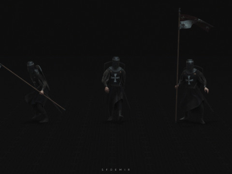 Medieval Knight Pack - High-Quality PBR For Games Films and Visualizations 3D 모델