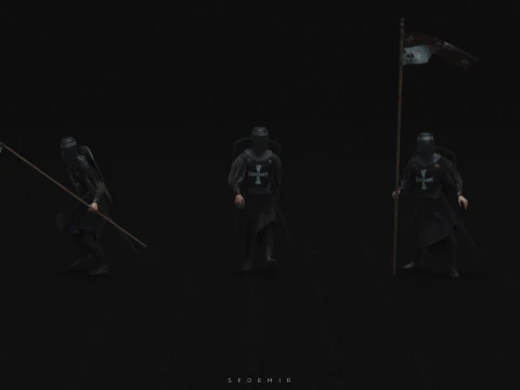 Medieval Knight Pack - High-Quality PBR For Games Films and Visualizations 3D Model