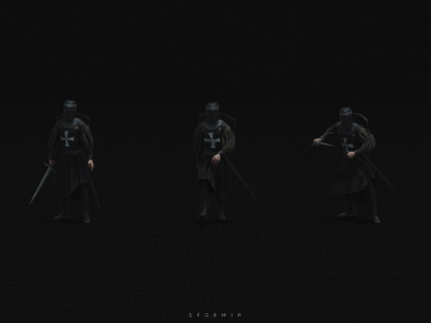 Medieval Knight Pack - High-Quality PBR For Games Films and Visualizations 3D 모델
